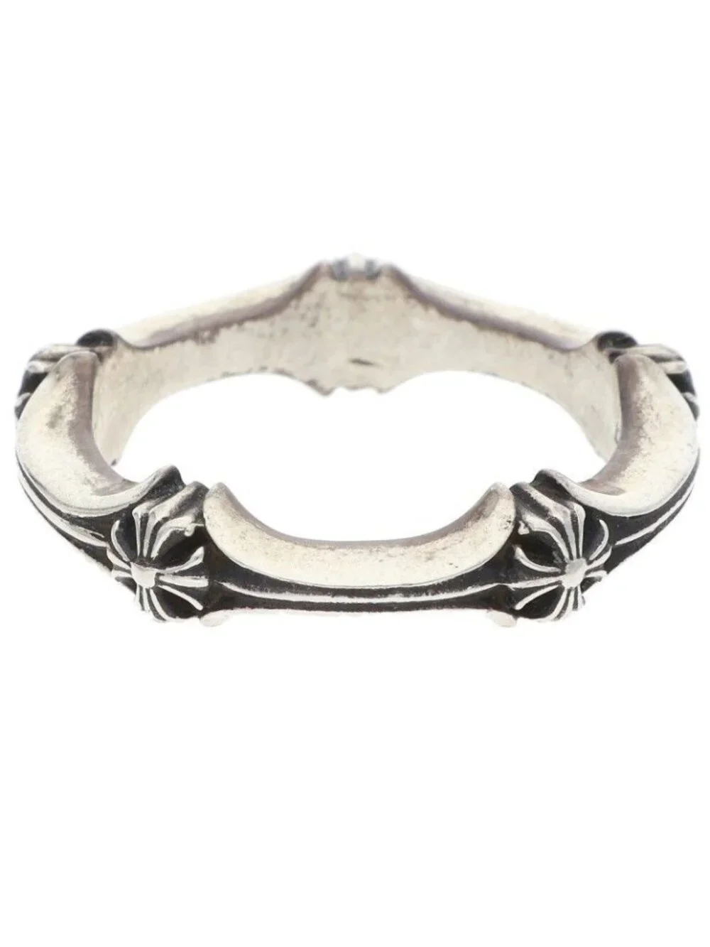 Chrome Hearts Plus and Bone Ring and Silver